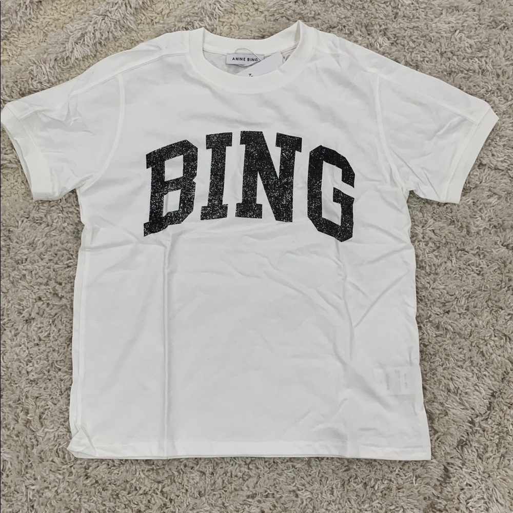 Anine Bing White Logo T-Shirt Women’s Sizes Small & Large